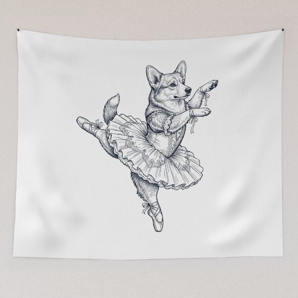 Item preview, Vintage Pembroke Welsh Corgi Ballet Dancer Ballerina Dog Lover designed and sold by dian-rody-crest.