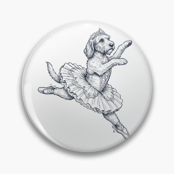 Item preview, Vintage Petit Basset Griffon Vendeen Ballet Dancer Ballerina Dog Lover designed and sold by dian-rody-crest.