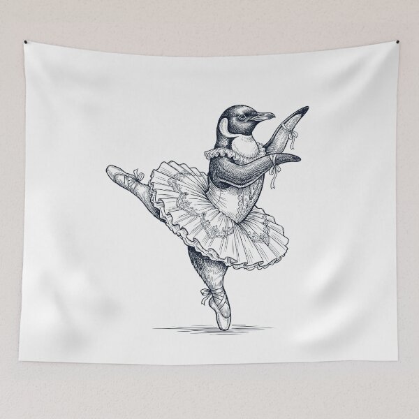 Item preview, Vintage Penguin Ballet Dancer Ballerina Animal Lover designed and sold by dian-rody-crest.
