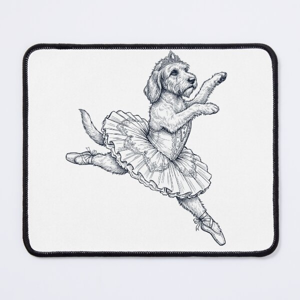 Item preview, Vintage Petit Basset Griffon Vendeen Ballet Dancer Ballerina Dog Lover designed and sold by dian-rody-crest.