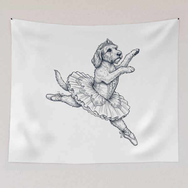 Item preview, Vintage Petit Basset Griffon Vendeen Ballet Dancer Ballerina Dog Lover designed and sold by dian-rody-crest.