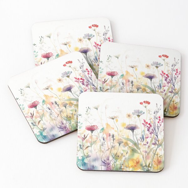 Item preview, Abstract Watercolor Wildflower Garden Art Print designed and sold by VibeShift Studio.