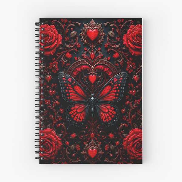 Item preview, Red Butterfly and Roses designed and sold by INKRebelGraphic.