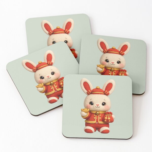Item preview, Cute Knitted Year Of The Rabbit | Kawaii 3D Chinese New Year Zodiac Knit  Art designed and sold by Moons Studio.