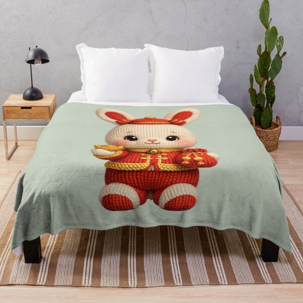 Item preview, Cute Knitted Year Of The Rabbit | Kawaii 3D Chinese New Year Zodiac Knit Art designed and sold by Moons Studio.