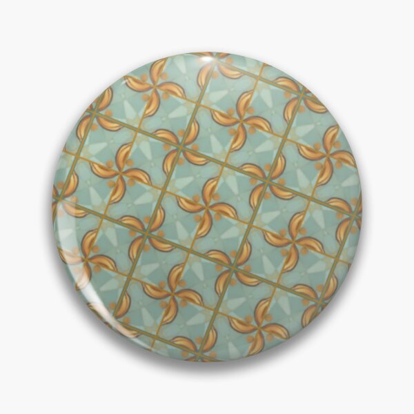 Item preview, Mint Golden Windmill Pattern designed and sold by Shy Fractal Designs.