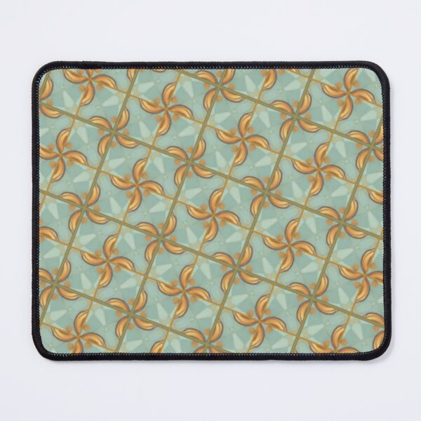 Item preview, Mint Golden Windmill Pattern designed and sold by Shy Fractal Designs.