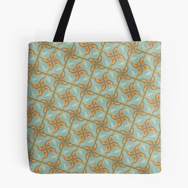 Item preview, Mint Golden Windmill Pattern designed and sold by Shy Fractal Designs.