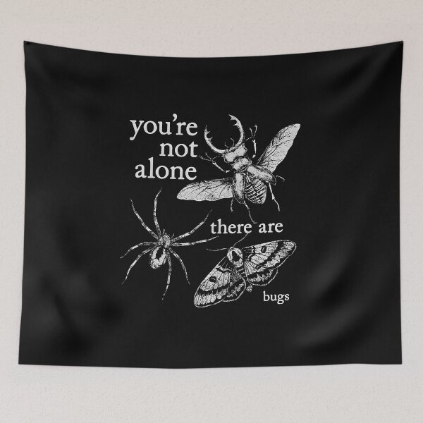 Item preview, You're Not Alone There Are Bugs Funny Entomology Vintage Black Shirt designed and sold by Lilbahlil.