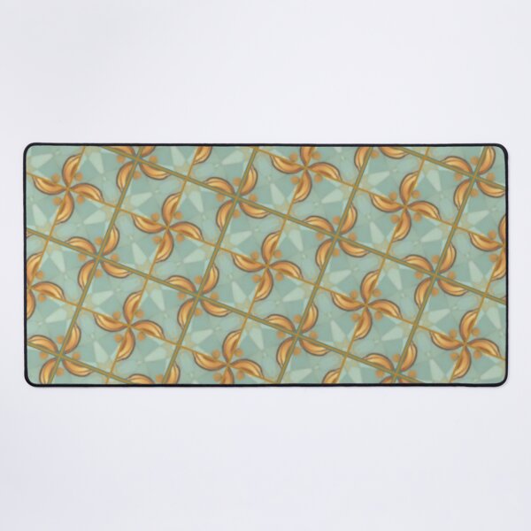 Item preview, Mint Golden Windmill Pattern designed and sold by Shy Fractal Designs.
