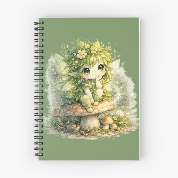Item preview, Chibi Forest Sprite Illustration – Cute Leaf and Flower Nature Spirit Art designed and sold by MagicMakerPh.