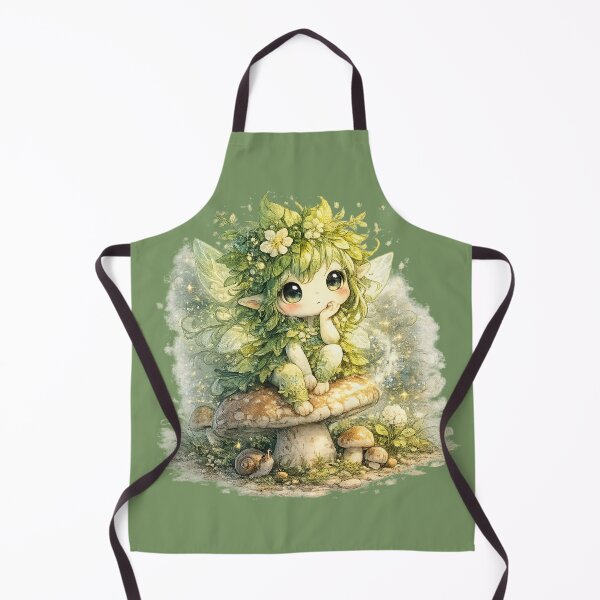 Item preview, Chibi Forest Sprite Illustration – Cute Leaf and Flower Nature Spirit Art designed and sold by MagicMakerPh.