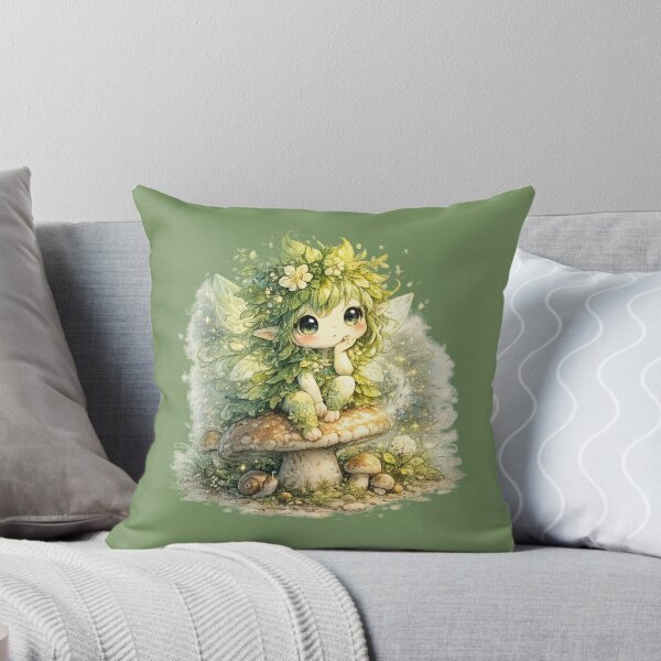 Item preview, Chibi Forest Sprite Illustration – Cute Leaf and Flower Nature Spirit Art designed and sold by MagicMakerPh.