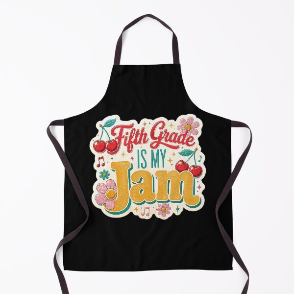 Item preview, Retro Groovy Fifth Grade Is My Jam Cherries Flowers Music Stickers designed and sold by FestivityFinds.