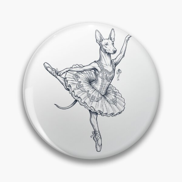 Item preview, Vintage Pharaoh Hound Ballet Dancer Ballerina Dog Lover designed and sold by dian-rody-crest.