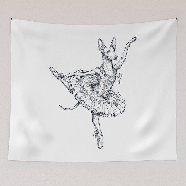 Item preview, Vintage Pharaoh Hound Ballet Dancer Ballerina Dog Lover designed and sold by dian-rody-crest.