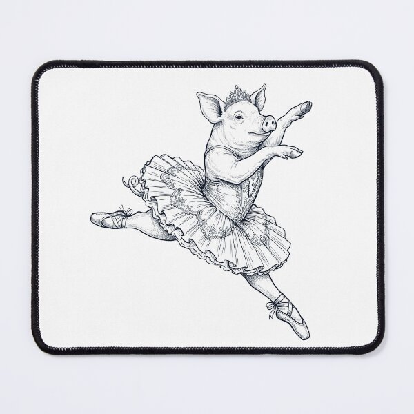 Item preview, Vintage Pig Ballet Dancer Ballerina Animal Lover designed and sold by dian-rody-crest.