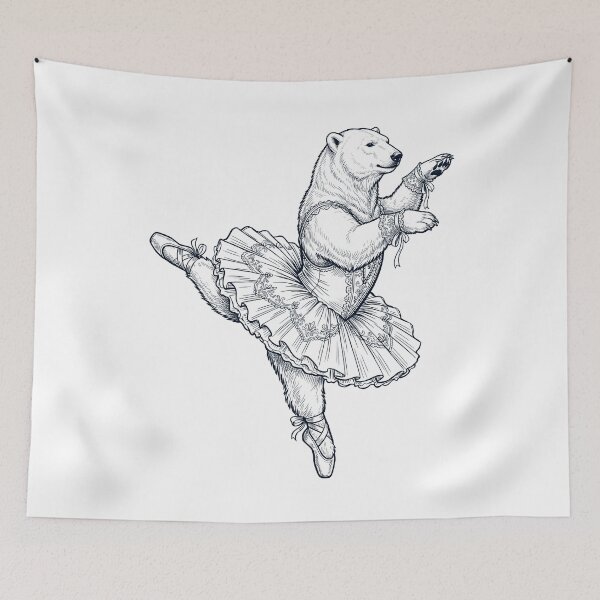 Item preview, Vintage Polar Bear Ballet Dancer Ballerina Animal Lover designed and sold by dian-rody-crest.