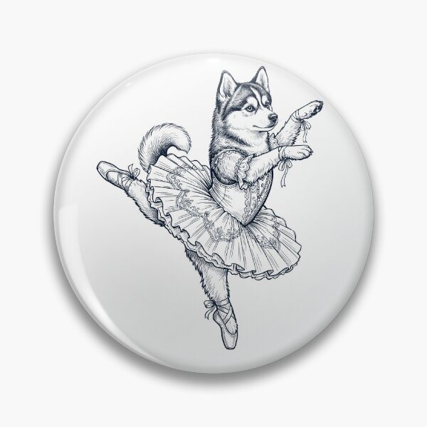 Item preview, Vintage Pomsky Ballet Dancer Ballerina Dog Lover designed and sold by dian-rody-crest.