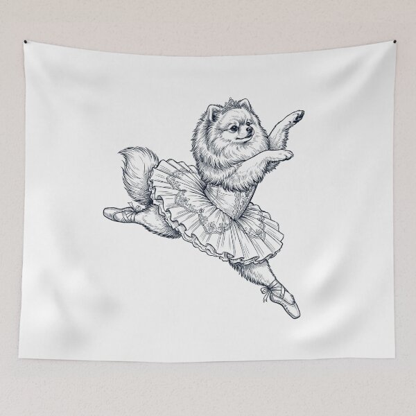 Item preview, Vintage Pomeranian Ballet Dancer Ballerina Dog Lover designed and sold by dian-rody-crest.