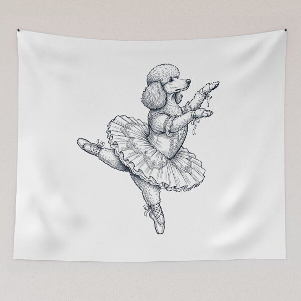 Item preview, Vintage Poodle Ballet Dancer Ballerina Dog Lover designed and sold by dian-rody-crest.