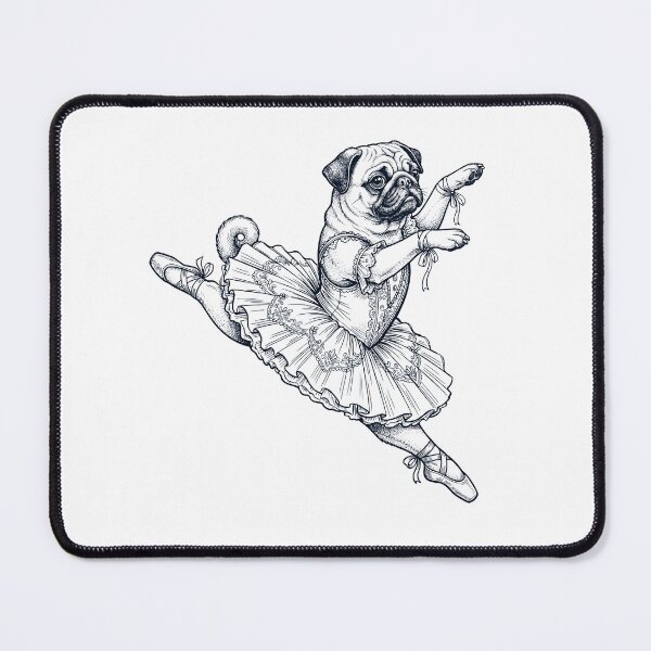 Item preview, Vintage Pug Ballet Dancer Ballerina Dog Lover designed and sold by dian-rody-crest.