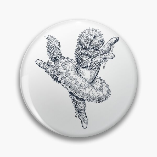 Item preview, Vintage Puli Ballet Dancer Ballerina Dog Lover designed and sold by dian-rody-crest.
