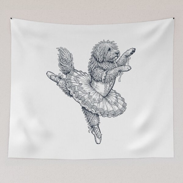 Item preview, Vintage Puli Ballet Dancer Ballerina Dog Lover designed and sold by dian-rody-crest.