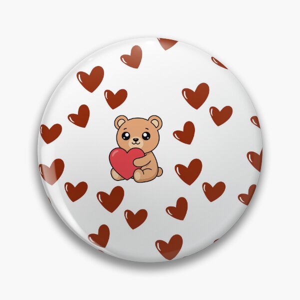 Item preview, Cute Teddy Bear Holding Heart Sticker | Kawaii Love Bear Vinyl Decal | Valentine's Day Cute Animal Sticker designed and sold by FUSION STUDIO.