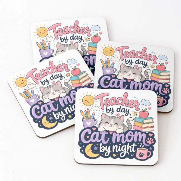 Item preview, Teacher by Day Cat Mom by Night — Funny Cat Mom Teacher Gift Shirt designed and sold by DoggyDayLove.