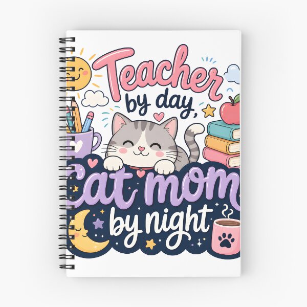 Item preview, Teacher by Day Cat Mom by Night — Funny Cat Mom Teacher Gift Shirt designed and sold by DoggyDayLove.