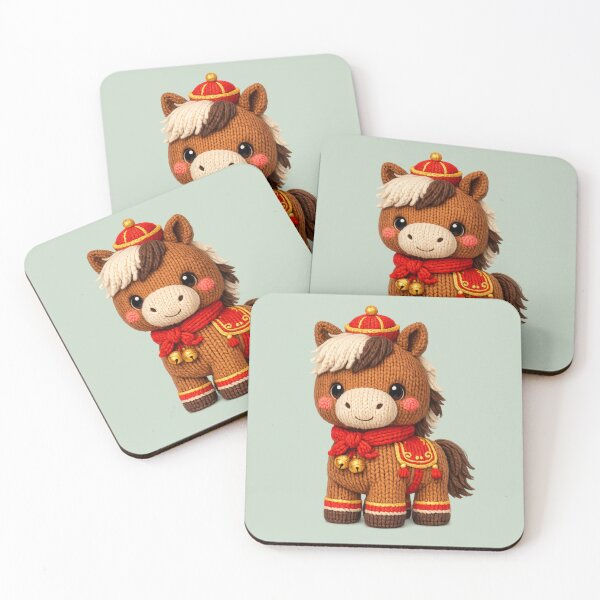Item preview, Cute Knitted Year Of The Horse | Kawaii 3D Chinese New Year Zodiac Knit Art designed and sold by Moons Studio.