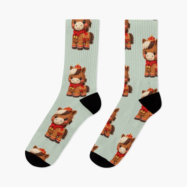 Item preview, Cute Knitted Year Of The Horse | Kawaii 3D Chinese New Year Zodiac Knit Art designed and sold by Moons Studio.