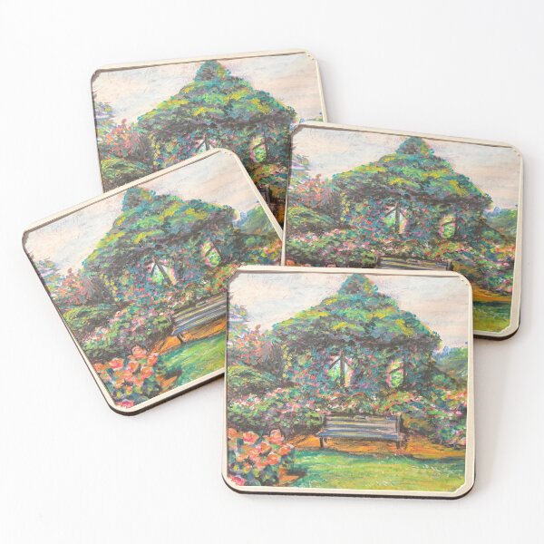 Item preview, Rose Garden Impressionism @ Elizabeth park Hartford Connecticut designed and sold by Paintingladycat.