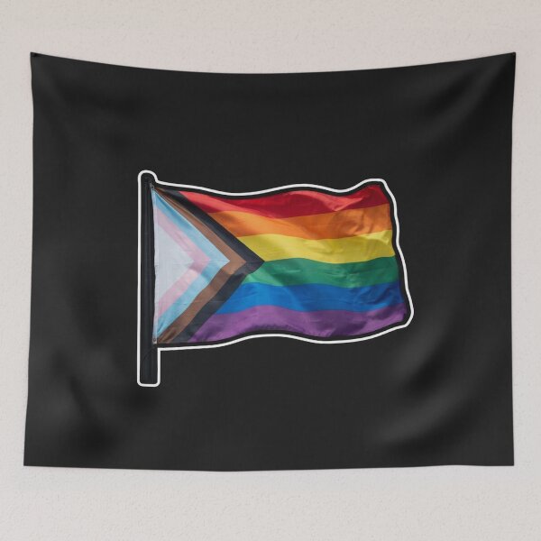 Item preview, Progress Pride Flag Waving Banner designed and sold by Owcomm.