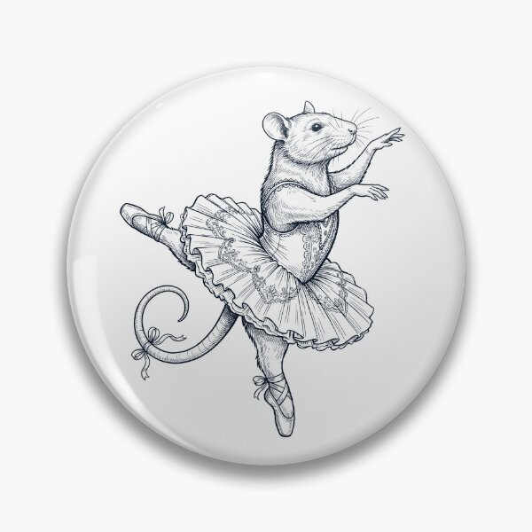 Item preview, Vintage Rat Ballet Dancer Ballerina Animal Lover designed and sold by dian-rody-crest.