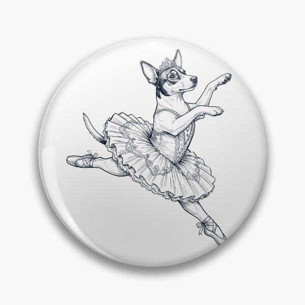 Item preview, Vintage Rat Terrier Ballet Dancer Ballerina Dog Lover designed and sold by dian-rody-crest.