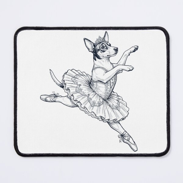Item preview, Vintage Rat Terrier Ballet Dancer Ballerina Dog Lover designed and sold by dian-rody-crest.