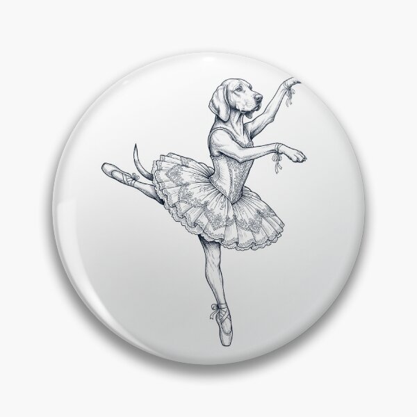 Item preview, Vintage Redbone Coonhound Ballet Dancer Ballerina Dog Lover designed and sold by dian-rody-crest.