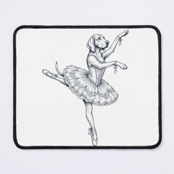 Item preview, Vintage Redbone Coonhound Ballet Dancer Ballerina Dog Lover designed and sold by dian-rody-crest.