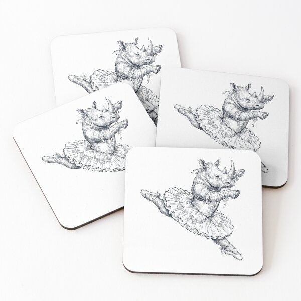 Item preview, Vintage Rhino Ballet Dancer Ballerina Animal Lover designed and sold by dian-rody-crest.