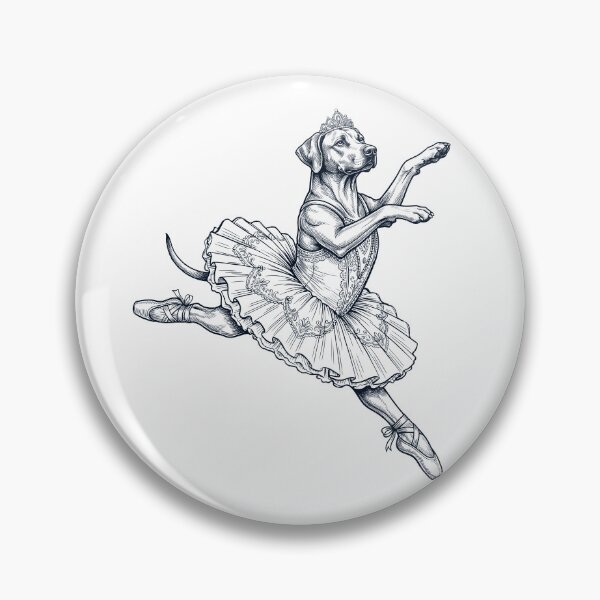 Item preview, Vintage Rhodesian Ridgeback Ballet Dancer Ballerina Dog Lover designed and sold by dian-rody-crest.