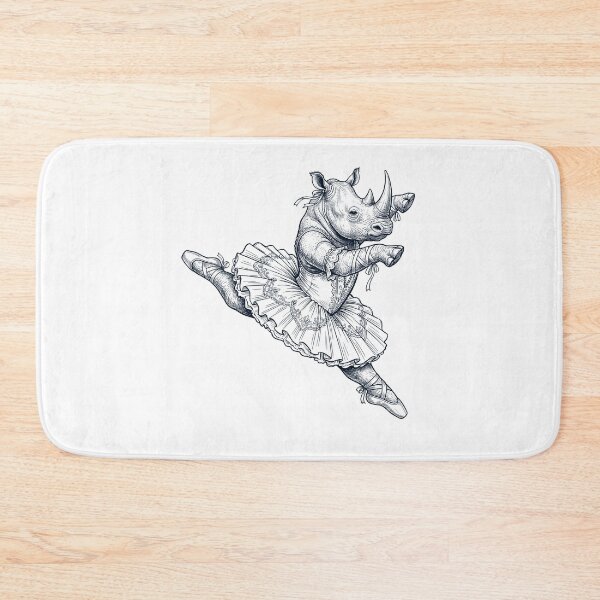 Item preview, Vintage Rhino Ballet Dancer Ballerina Animal Lover designed and sold by dian-rody-crest.
