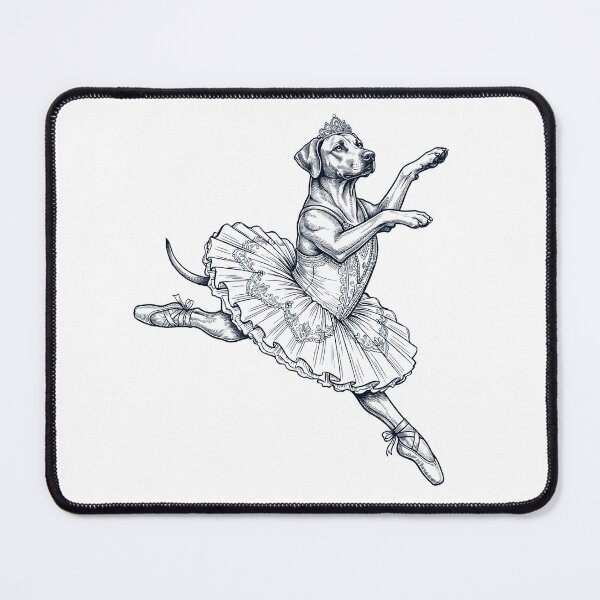 Item preview, Vintage Rhodesian Ridgeback Ballet Dancer Ballerina Dog Lover designed and sold by dian-rody-crest.