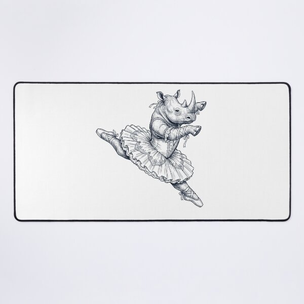 Item preview, Vintage Rhino Ballet Dancer Ballerina Animal Lover designed and sold by dian-rody-crest.