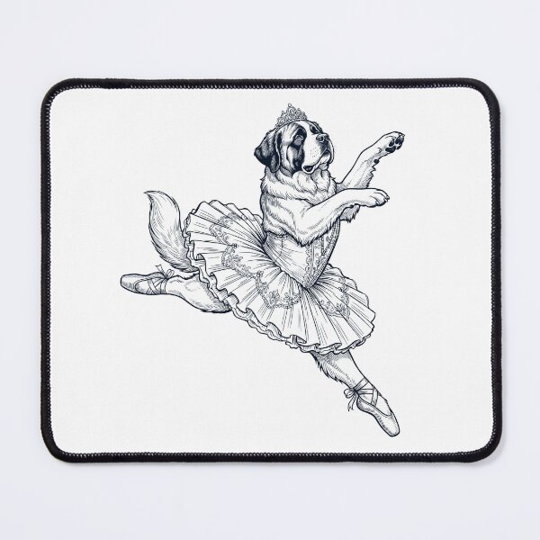 Item preview, Vintage Saint Bernard Ballet Dancer Ballerina Dog Lover designed and sold by dian-rody-crest.