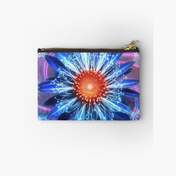 Item preview, Bioluminescent Neon Blue Flower Cosmic Vortex designed and sold by WitchyBotanicaArt.