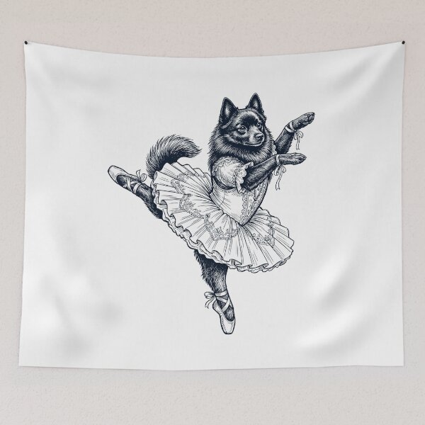 Item preview, Vintage Schipperke Ballet Dancer Ballerina Dog Lover designed and sold by dian-rody-crest.