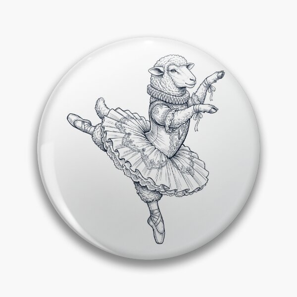 Item preview, Vintage Sheep Ballet Dancer Ballerina Animal Lover designed and sold by dian-rody-crest.