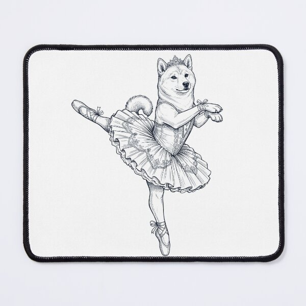Item preview, Vintage Shiba Inu Ballet Dancer Ballerina Dog Lover designed and sold by dian-rody-crest.